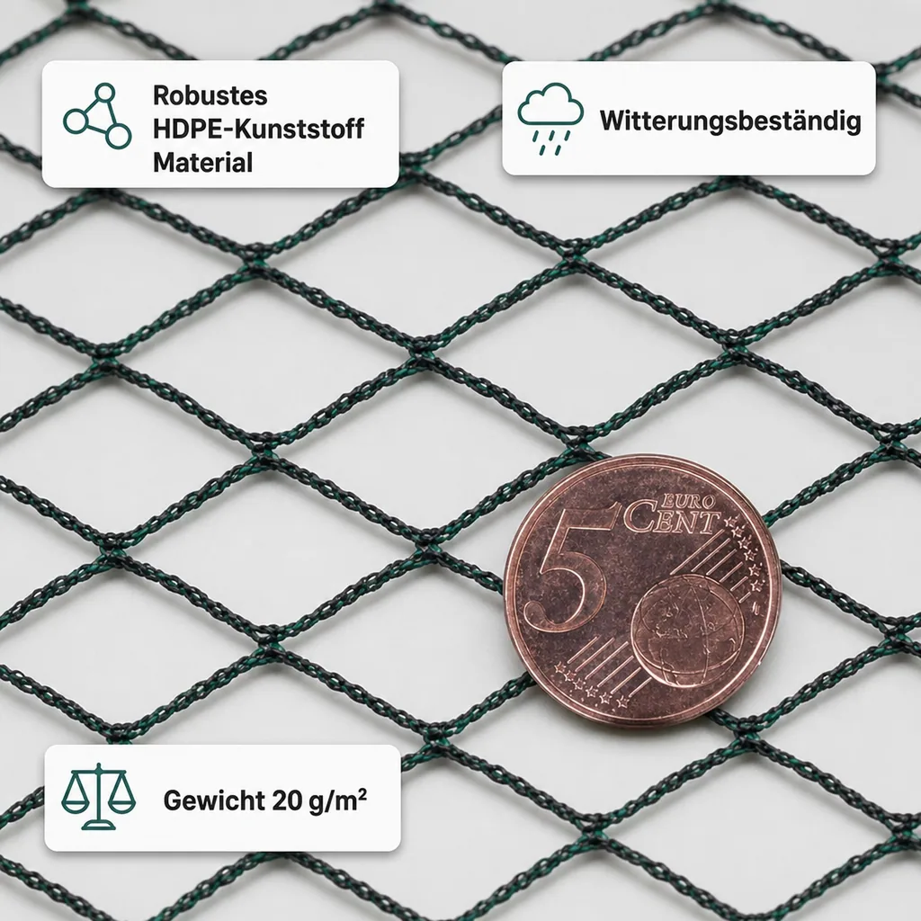 Teichschutznetz 2x10m (20m²), Teichnetz, Laubschutznetz für Teich