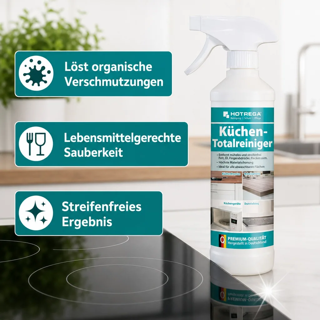 HOTREGA Küchen Totalreiniger 500 ml gebrauchsfertige Lösung
