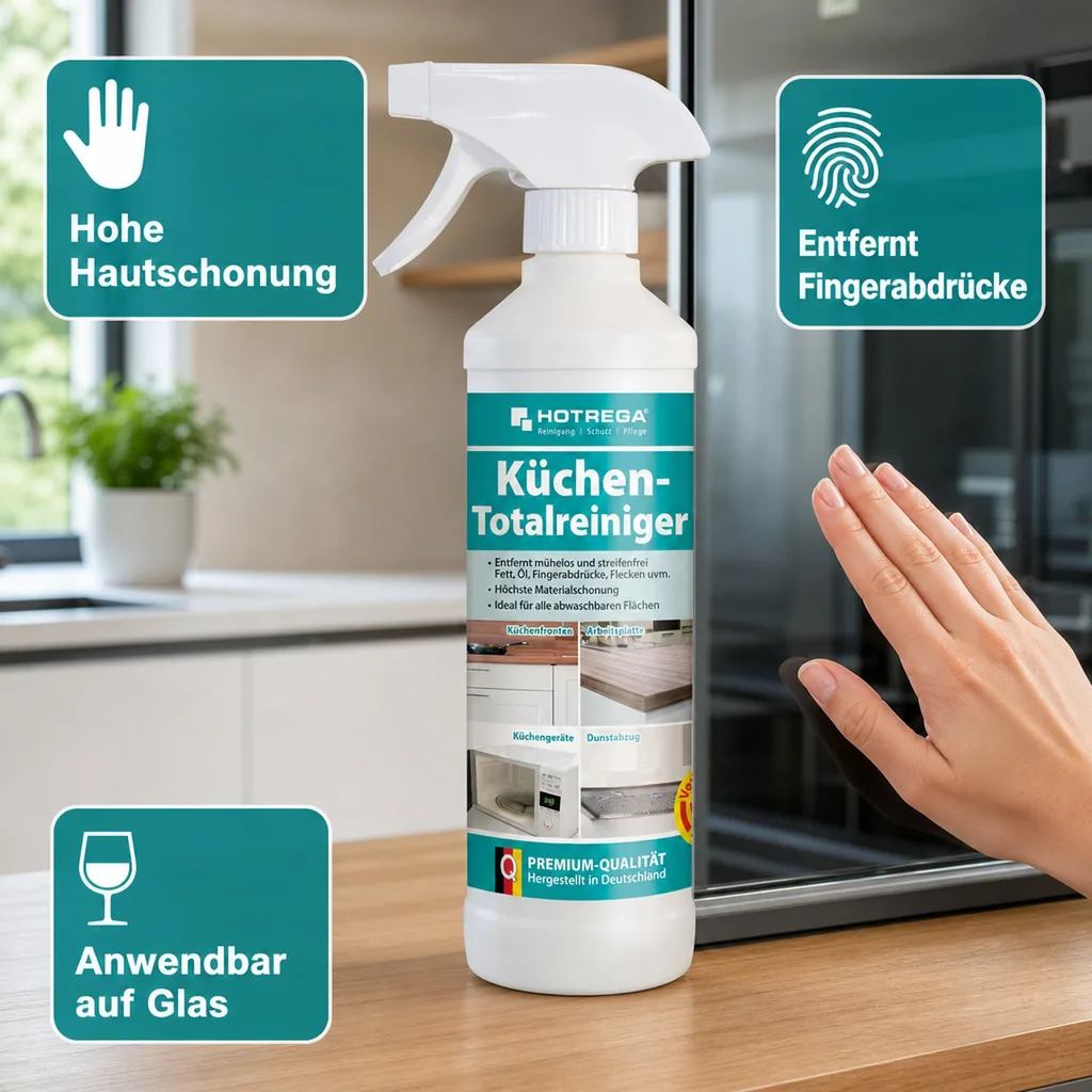 HOTREGA Küchen Totalreiniger 500 ml gebrauchsfertige Lösung