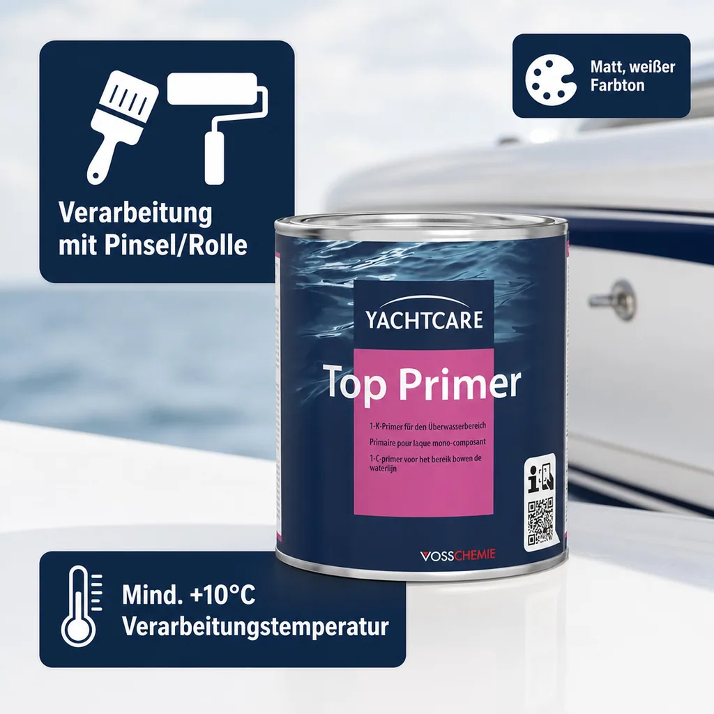 YACHTCARE Top Primer 1K Lack 750 ml weiß