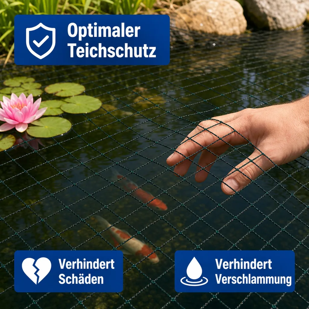 Teichschutznetz 8 m x 25 m (200m²)