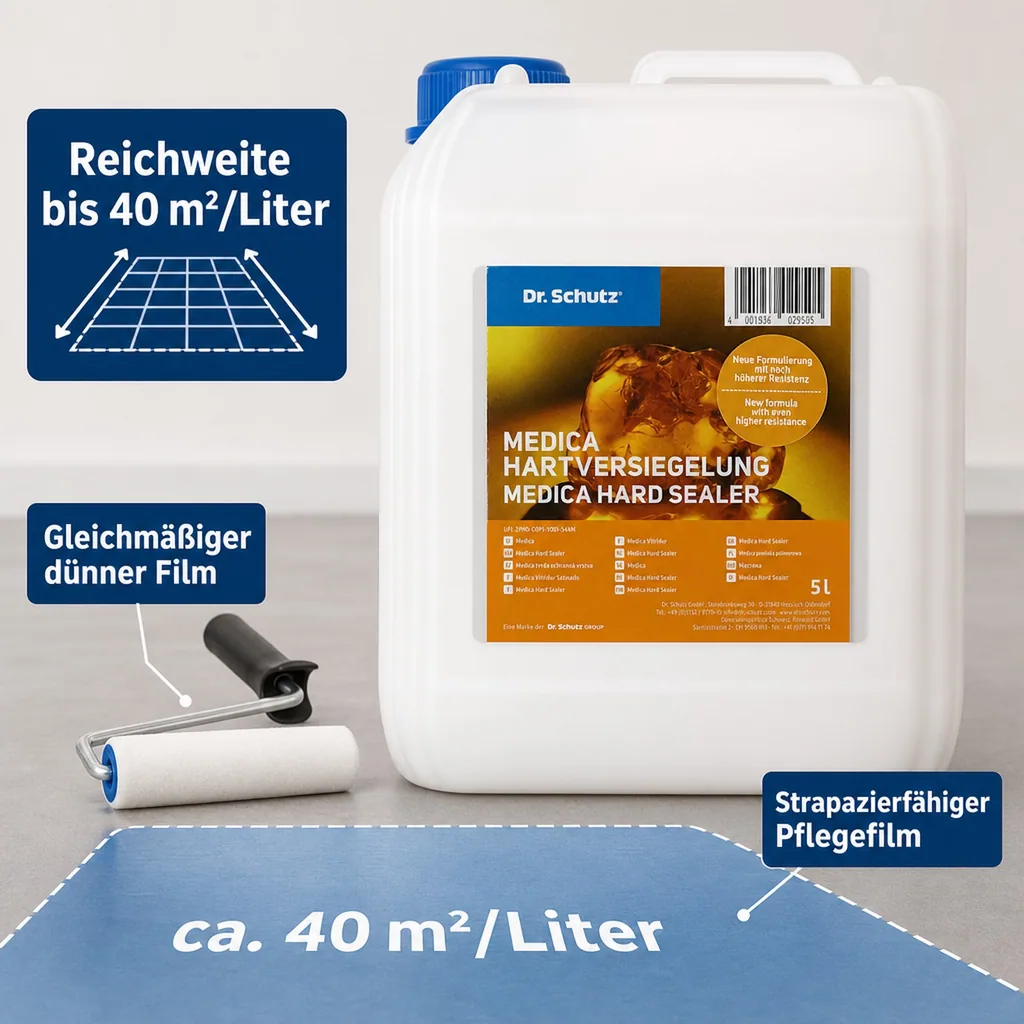 DR. SCHUTZ Medica Hartversiegelung seidenglanz 5 Liter für ca. 100 m²