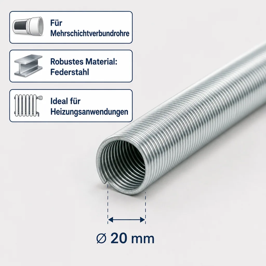 Biegefeder 20x2,0 mm, Außenbiegefeder für Verbundrohr