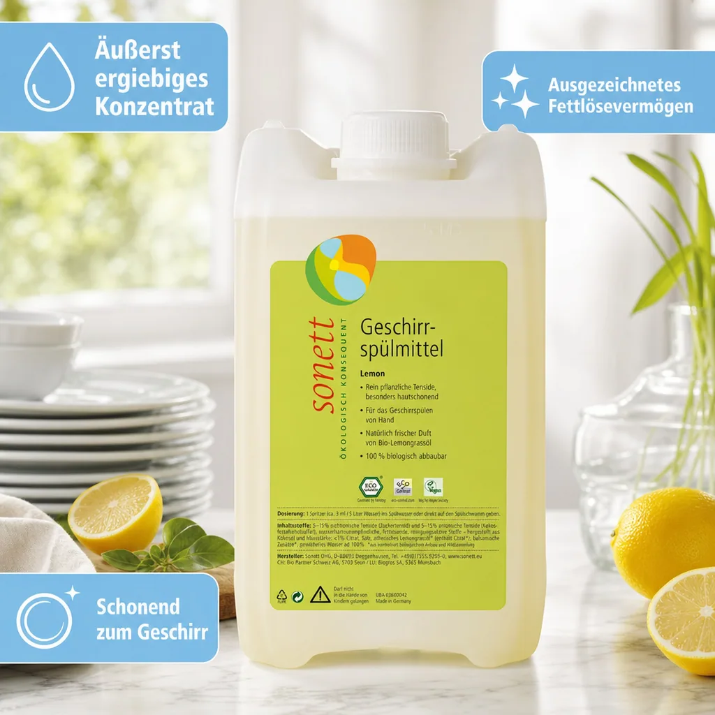 SONETT Geschirrspülmittel LEMON 5 Liter