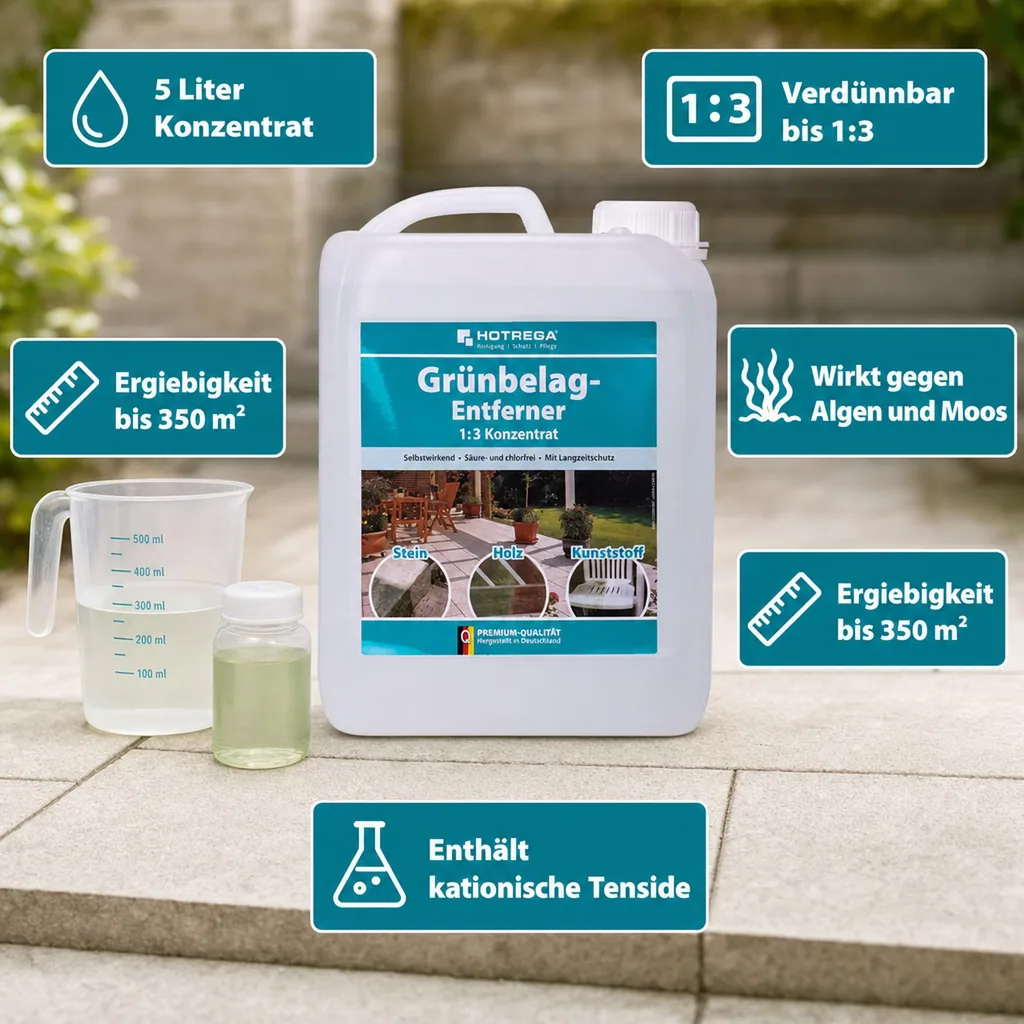 HOTREGA Grünbelag Entferner 1:3 Konzentrat 5 Liter