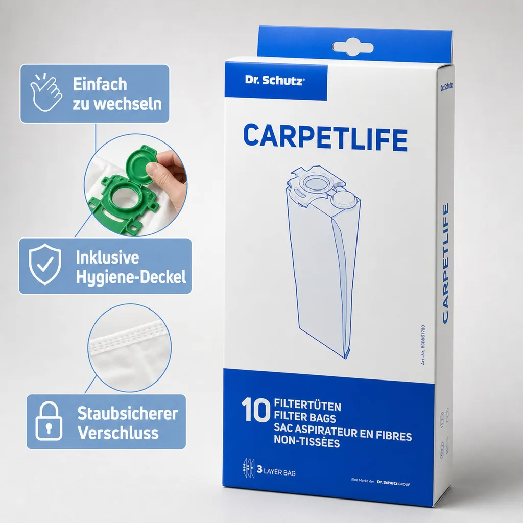 DR. SCHUTZ Carpetlife Vliesfiltertüten 10 Stück Packung