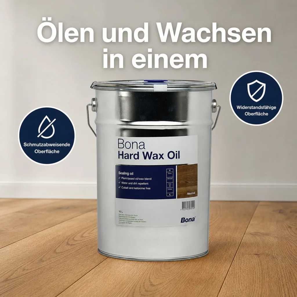 BONA Hardwax Oil matt 10 Liter für Holzböden im Innenbereich