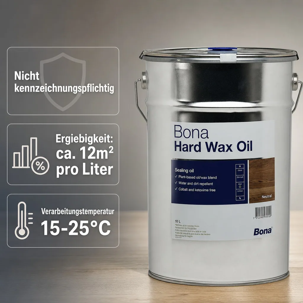 BONA Hardwax Oil matt 10 Liter für Holzböden im Innenbereich