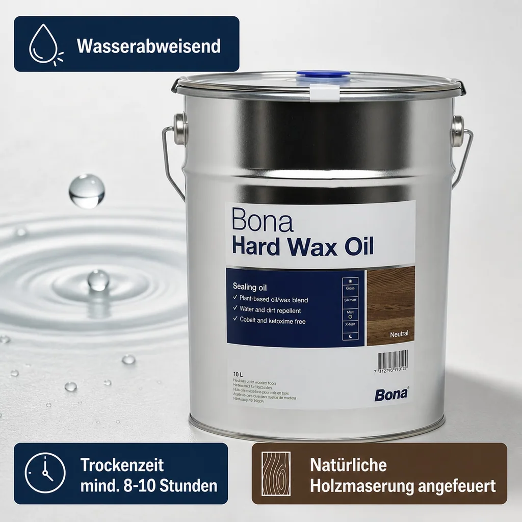 BONA Hardwax Oil matt 10 Liter für Holzböden im Innenbereich