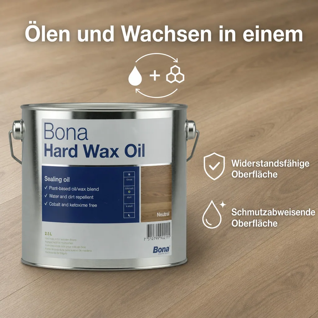 BONA Hardwax Oil matt 2,5 Liter für Holzböden im Innenbereich