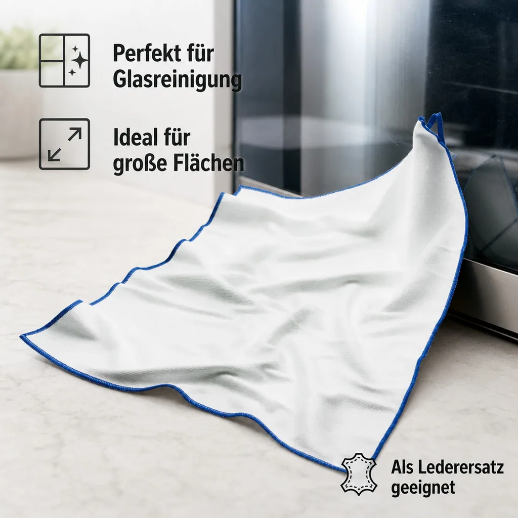 MEGA Clean Polier- und Geschirrtuch 50 x 70 cm weiß 10 Stück Packung