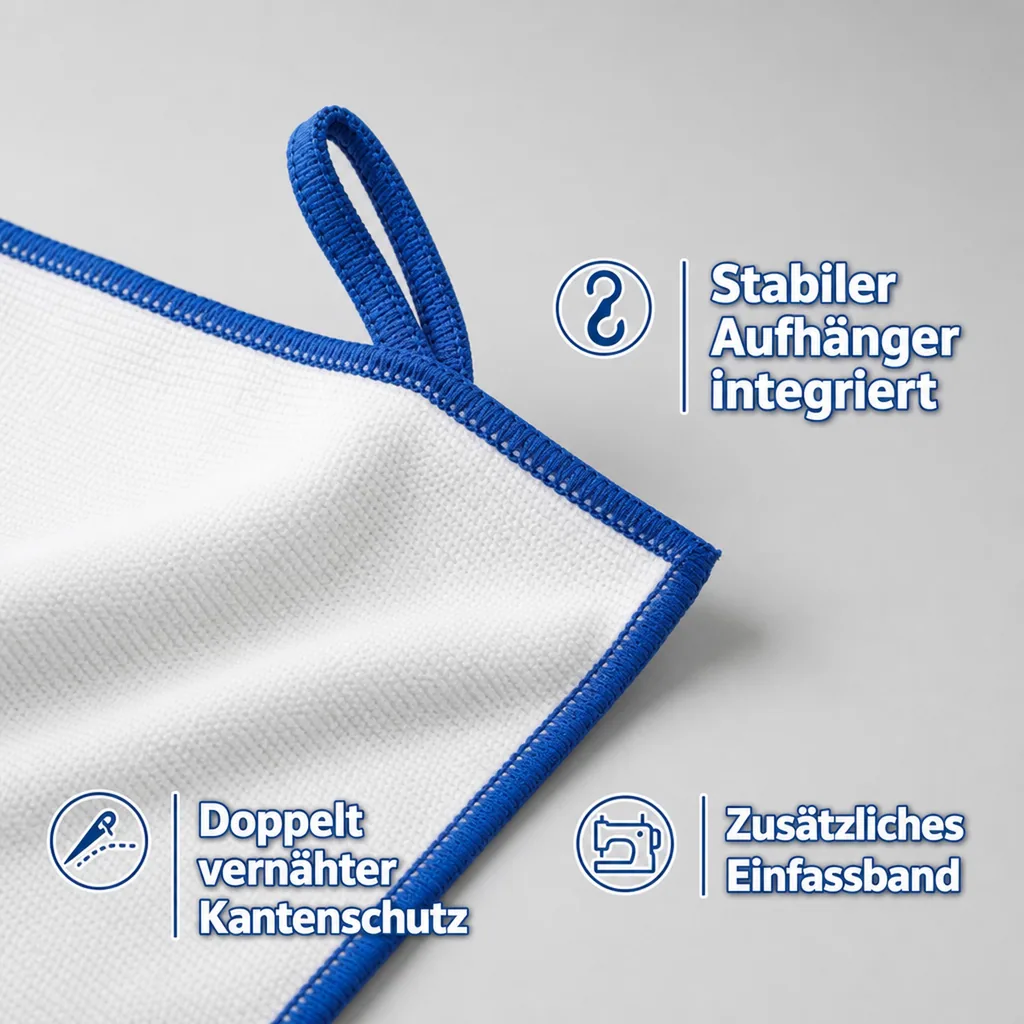 MEGA Clean Polier- und Geschirrtuch 50 x 70 cm weiß 10 Stück Packung