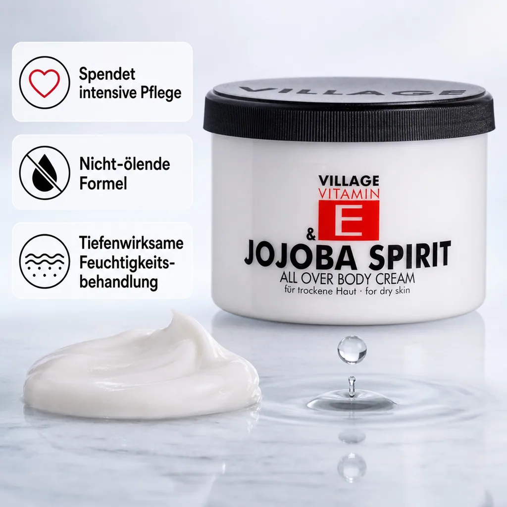 VILLAGE Vitamin E Bodycream Jojoba Spirit 500ml Körperlotion