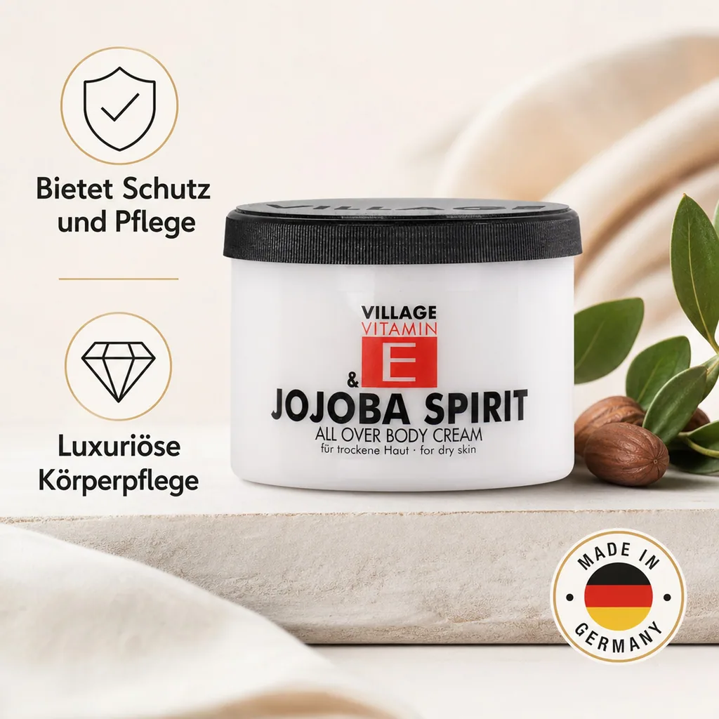 VILLAGE Vitamin E Bodycream Jojoba Spirit 500ml Körperlotion
