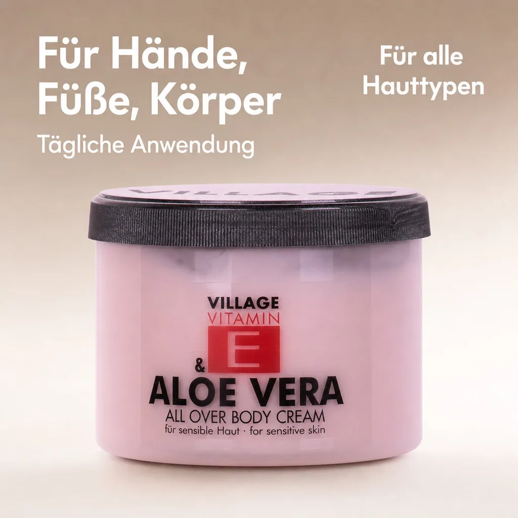 VILLAGE Vitamin E Bodycream Aloe Vera 500ml Körperlotion