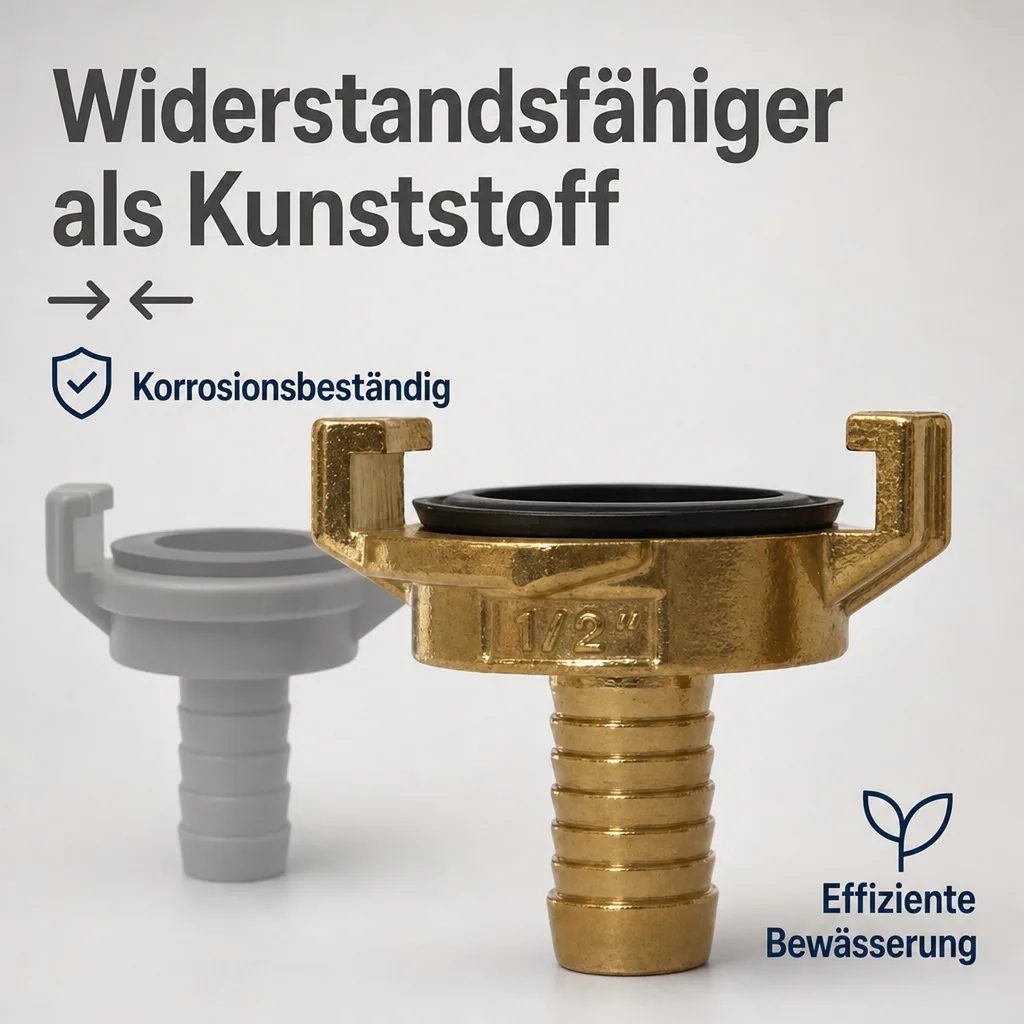 Schlauchverbinder, Messing Schlauchstück, Tülle 3/4 Zoll