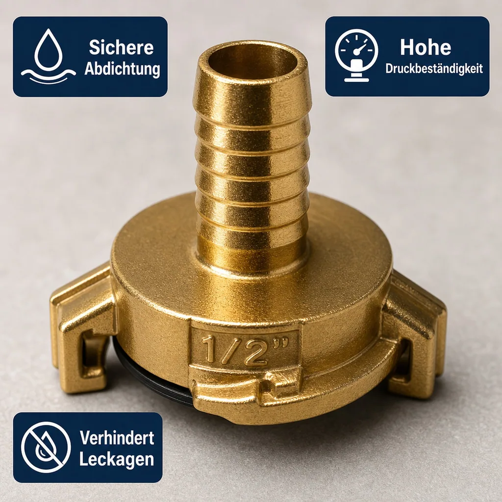 Schlauchverbinder, Messing Schlauchstück, Tülle 3/4 Zoll