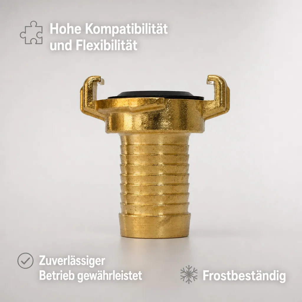 Schlauchanschluss 1 Zoll, Messing Schlauchtülle, Schlauchverbinder