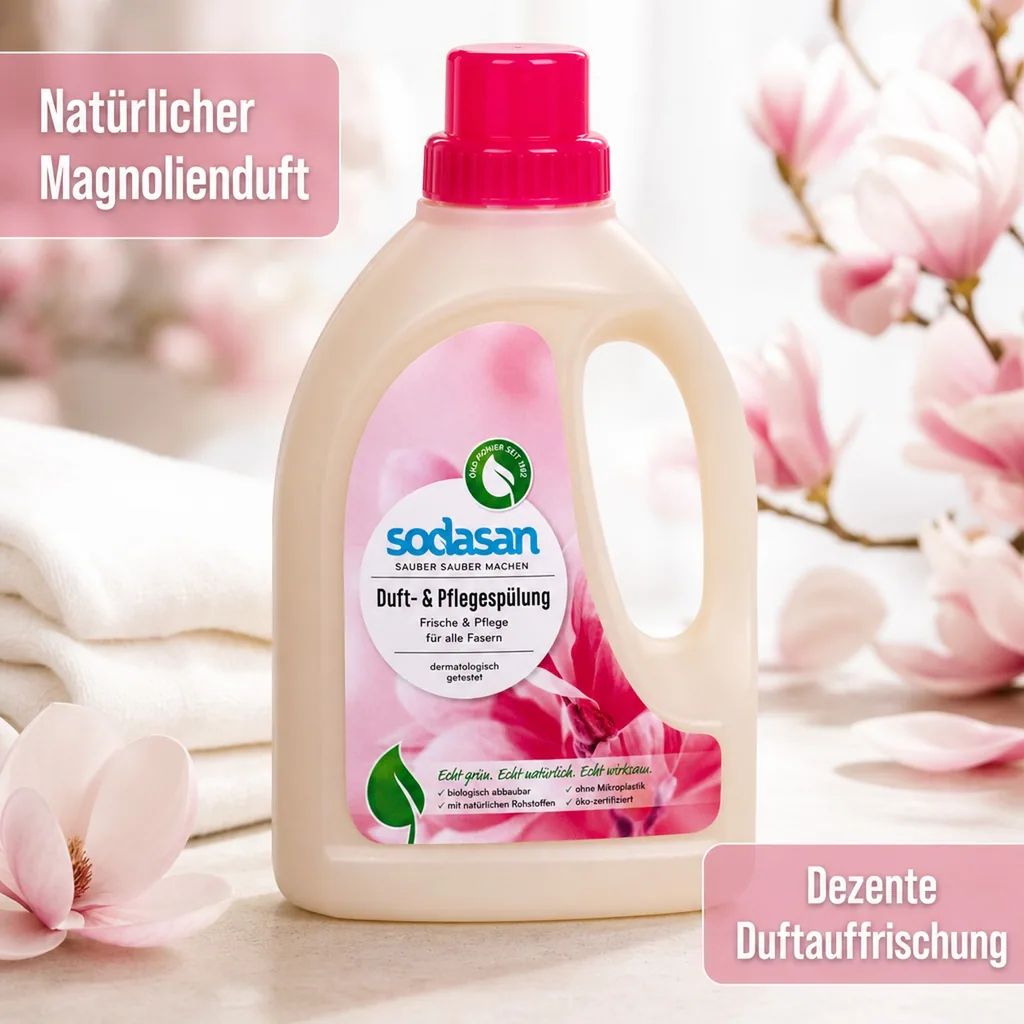 SODASAN Duft & Pflegespülung 750ml mit Magnolien Frische