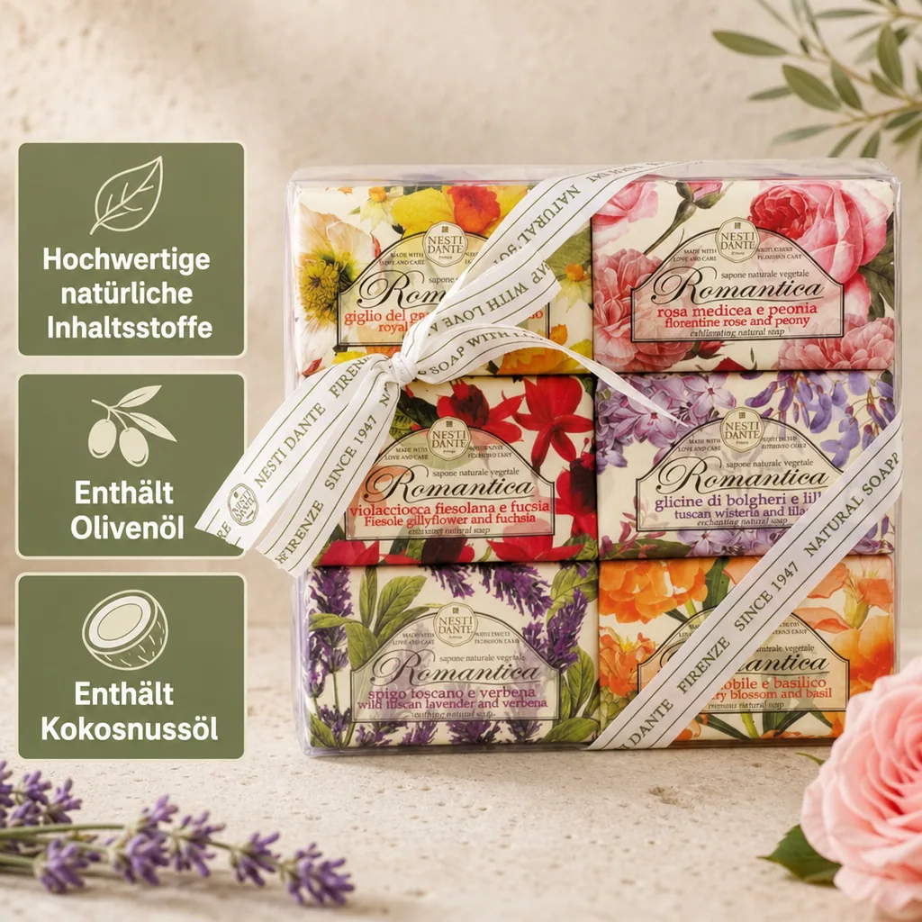 NESTI DANTE Romantica Soap SET 6 x 150 g