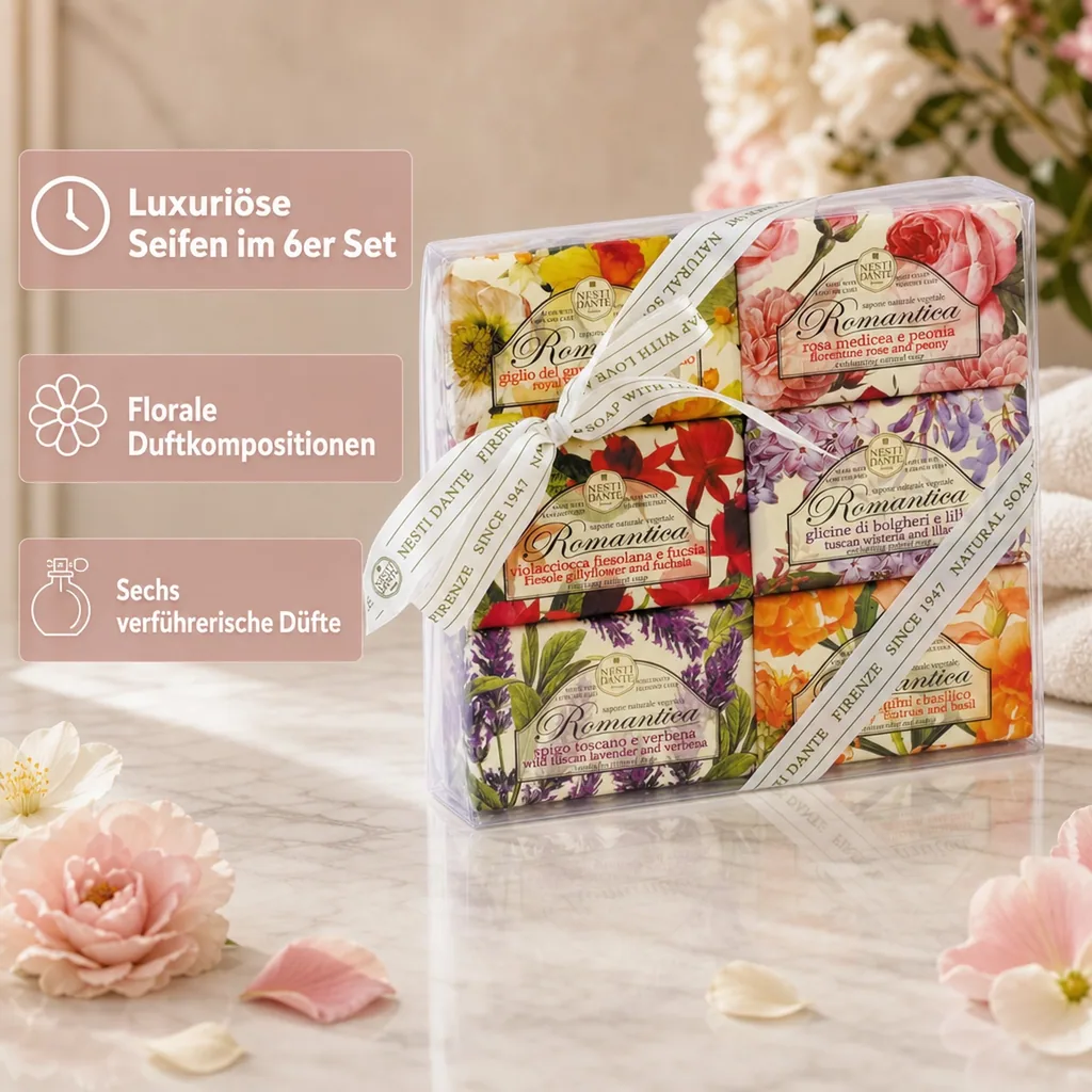 NESTI DANTE Romantica Soap SET 6 x 150 g