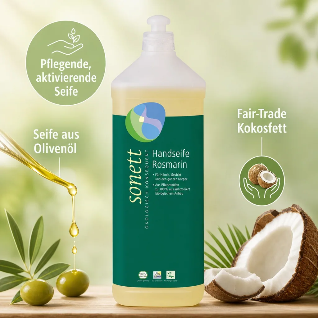 SONETT Handseife Rosemarin 1 Liter Nachfüllflasche