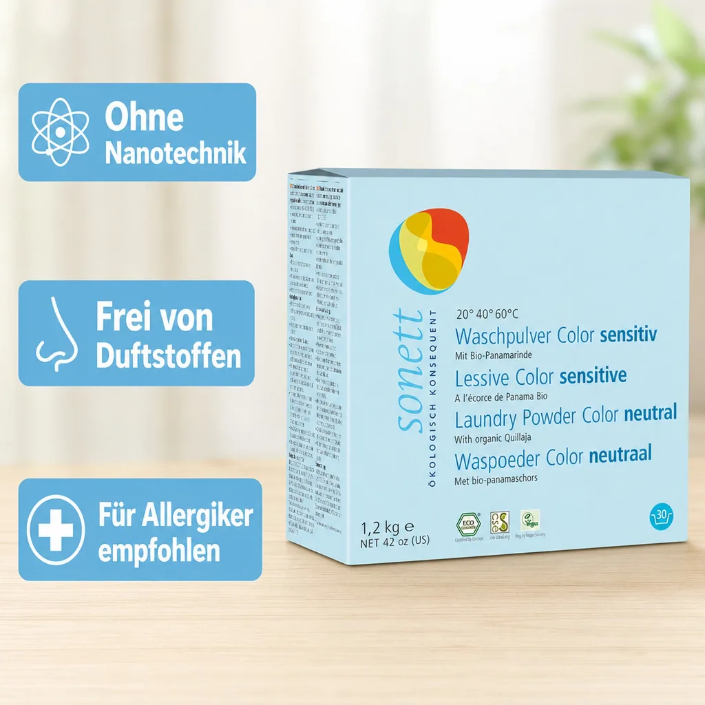 SONETT Waschmittel Pulver Color 1,2 kg sensitiv
