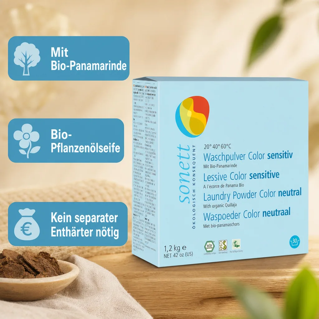 SONETT Waschmittel Pulver Color 1,2 kg sensitiv