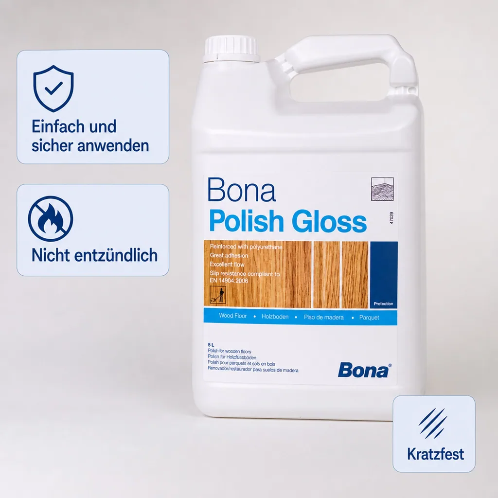 BONA Polish 5 Liter glänzend Parkettpflegemittel