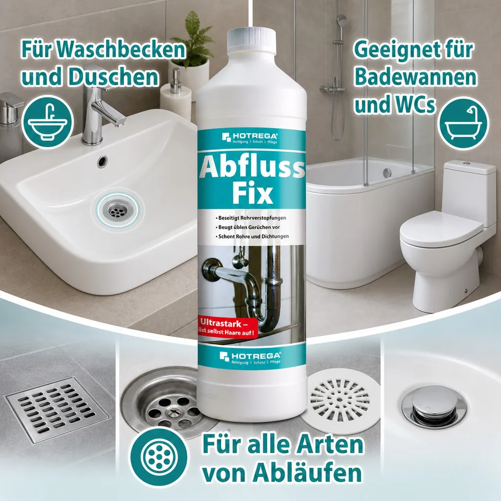 HOTREGA Abfluss Fix 1 Liter Konzentrat