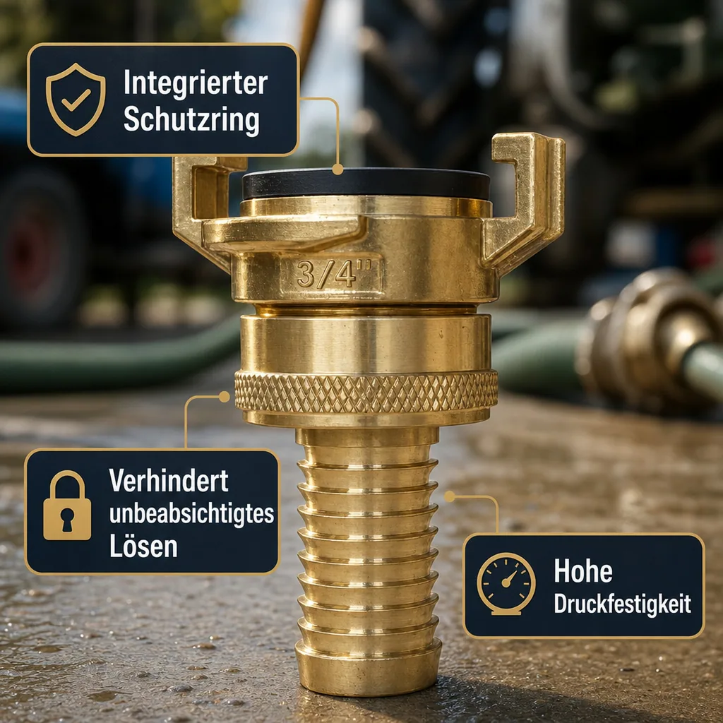 Messing Kupplung 3/4 Zoll, Saugkupplung, Schnellkupplung