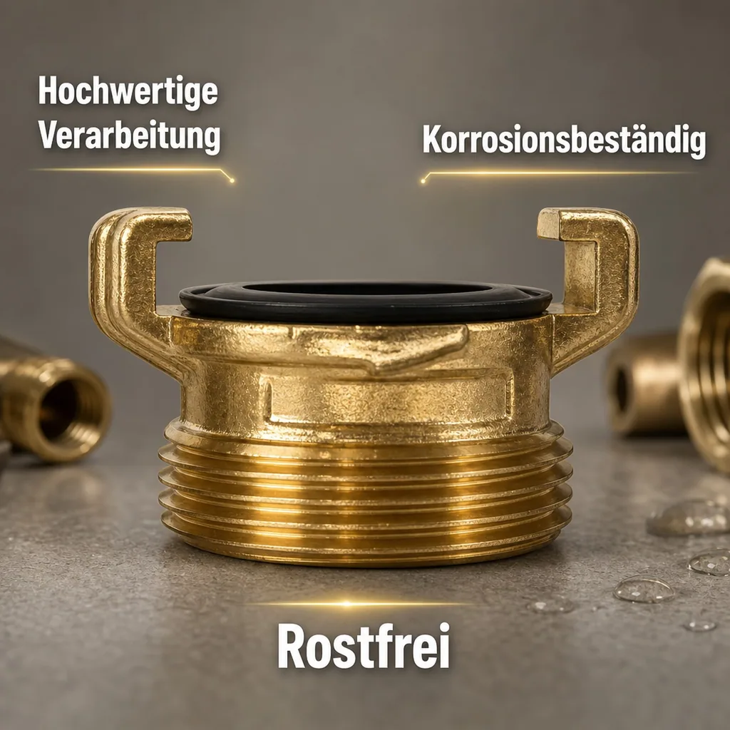 Messing Fitting 1 1/2 Zoll Aussengewinde, Gewindefitting