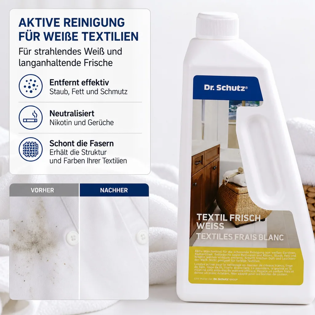 DR. SCHUTZ Textil Frisch weiß 750 ml Waschmittel für weiße Textilien