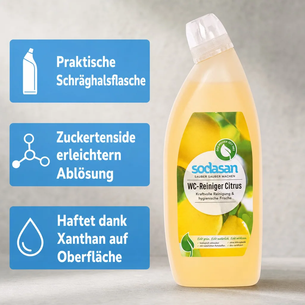 SODASAN WC Reiniger Citrus 750ml in der Schräghalsflasche