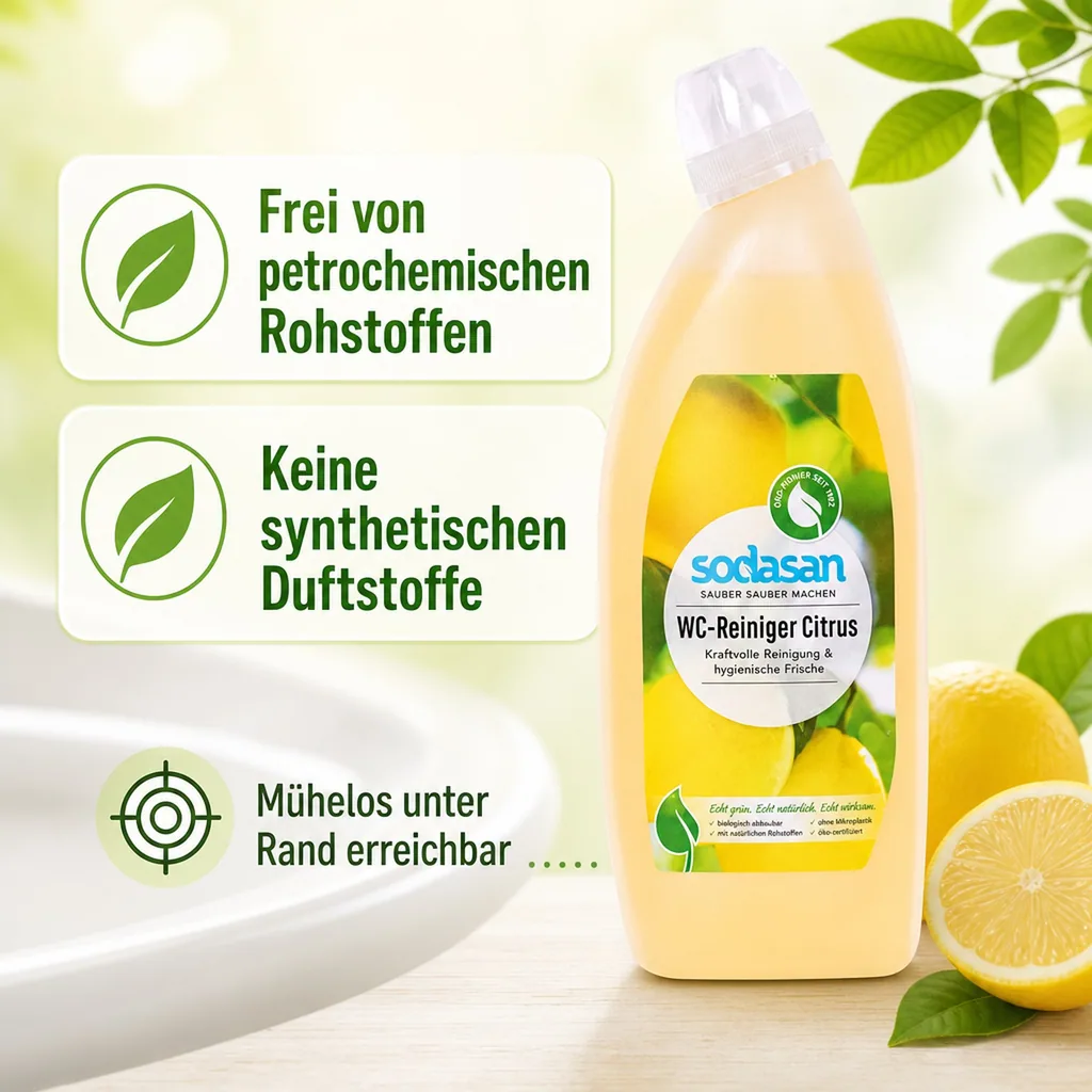 SODASAN WC Reiniger Citrus 750ml in der Schräghalsflasche