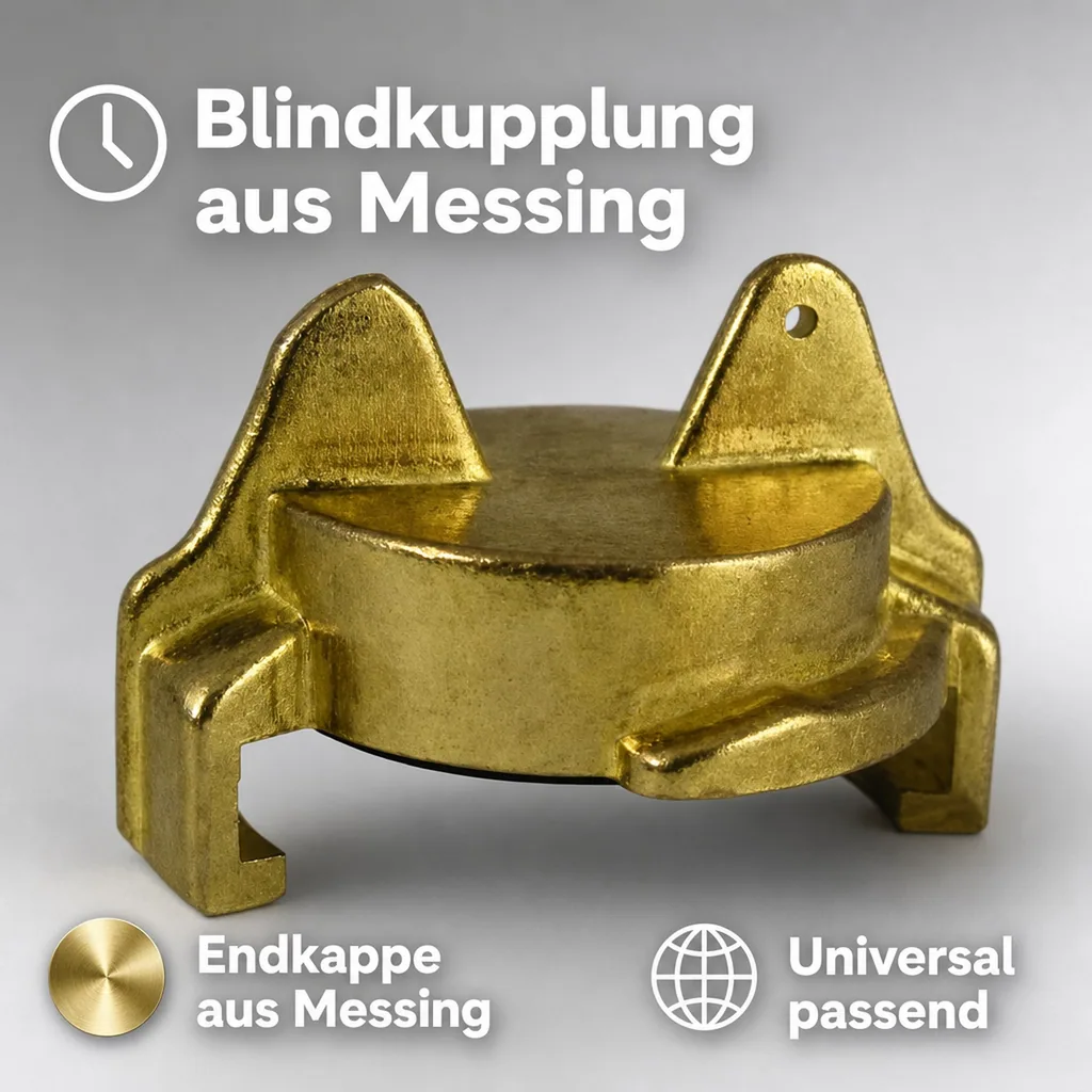 Messing  Blindkupplung/Endkappe Universal