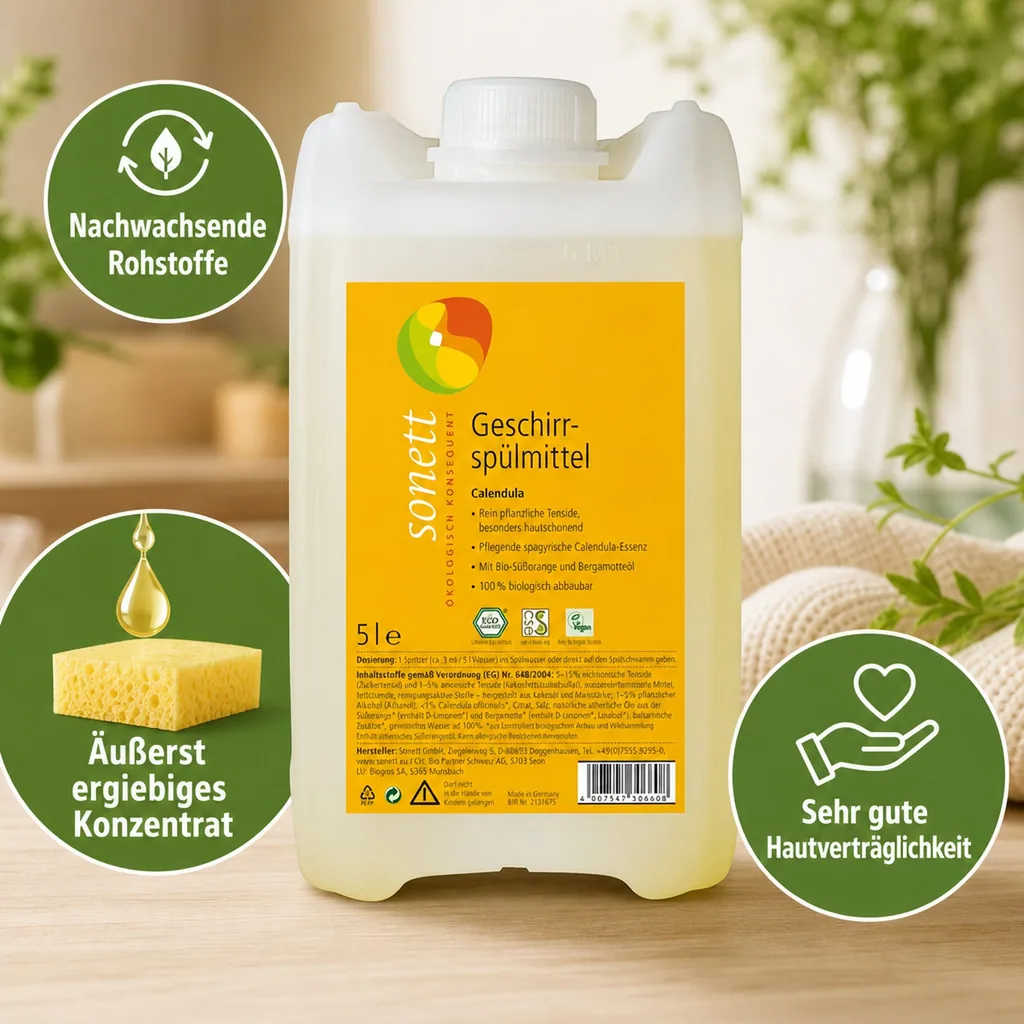 SONETT Geschirrspülmittel CALENDULA 5 Liter