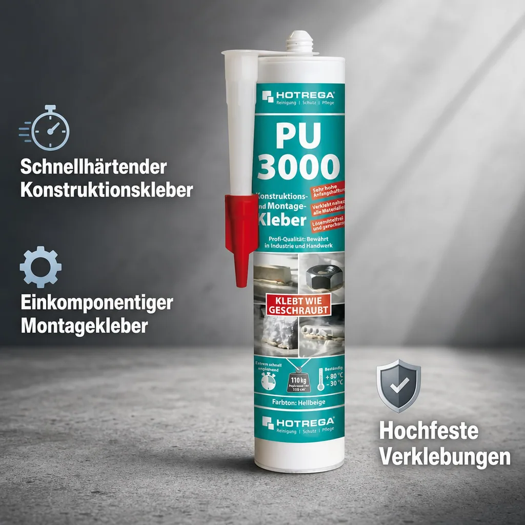 HOTREGA PU 3000 Konstruktions- und Montagekleber 310 ml