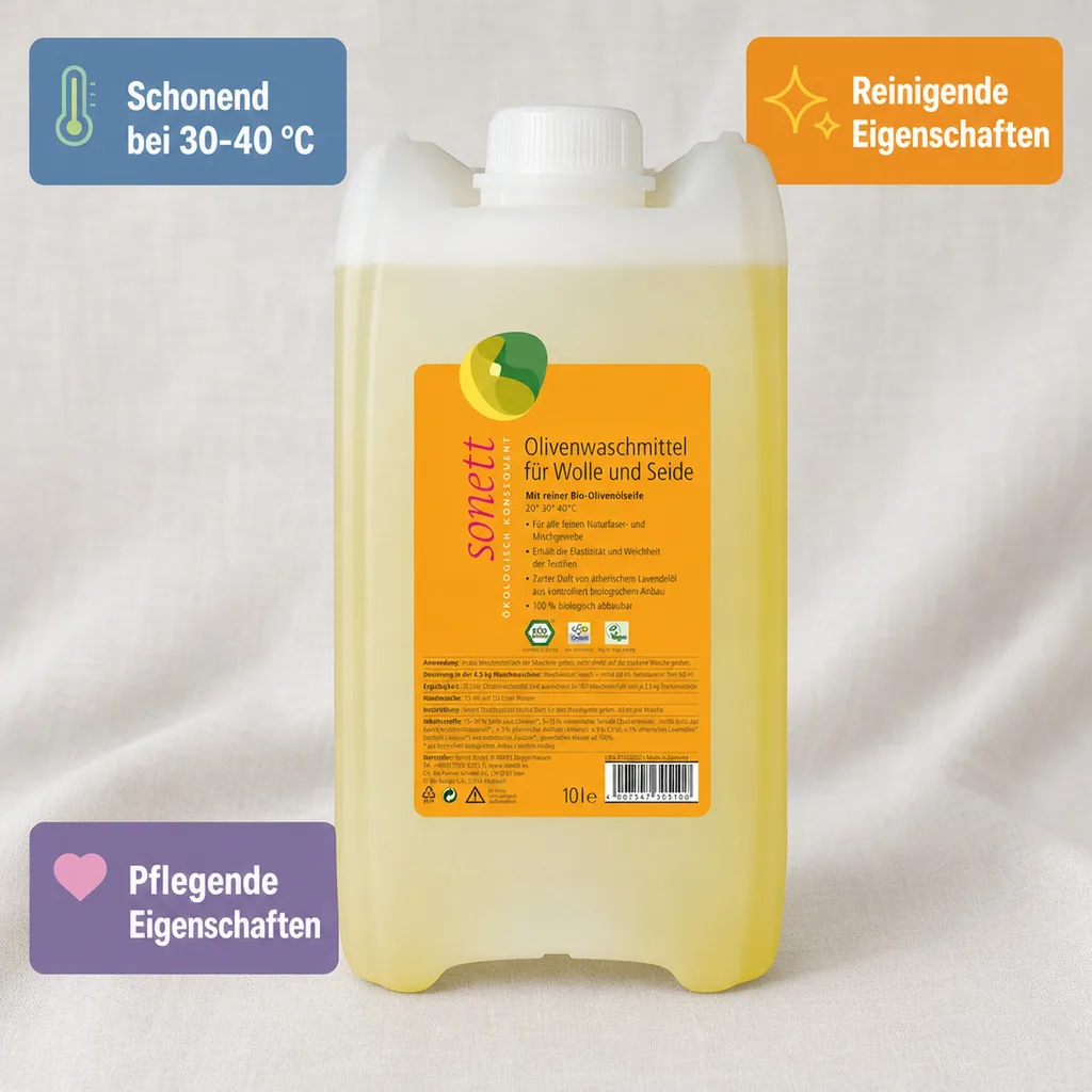 SONETT Waschmittel flüssig Olive 10 Liter WOLLE & SEIDE