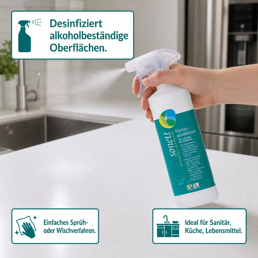 SONETT Flächendesinfektion 500 ml Sprühflasche DVG gelistet