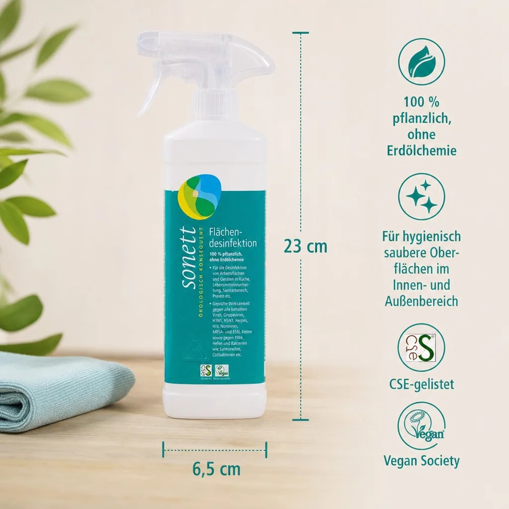 SONETT Flächendesinfektion 500 ml Sprühflasche DVG gelistet