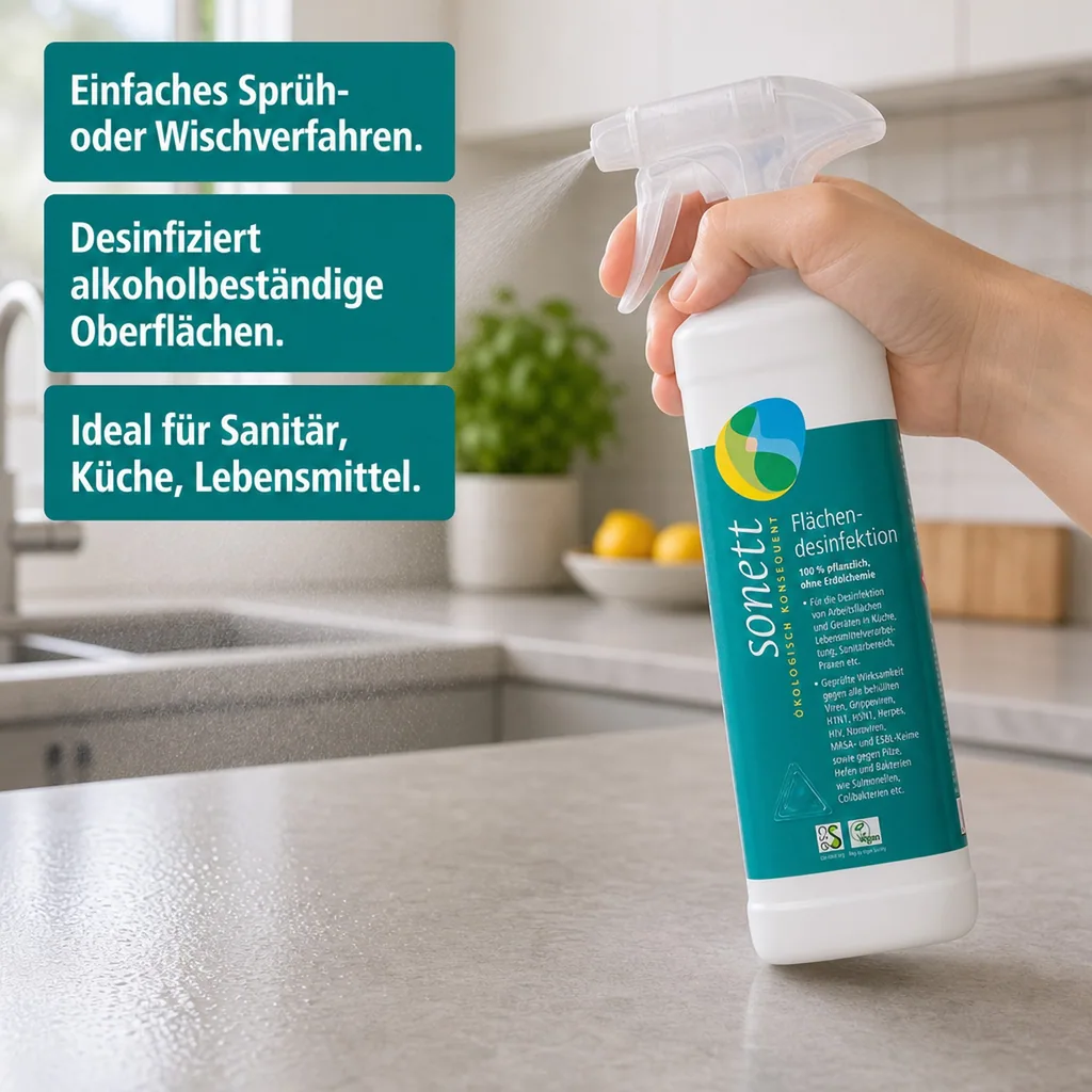 SONETT Flächendesinfektion 500 ml Sprühflasche DVG gelistet