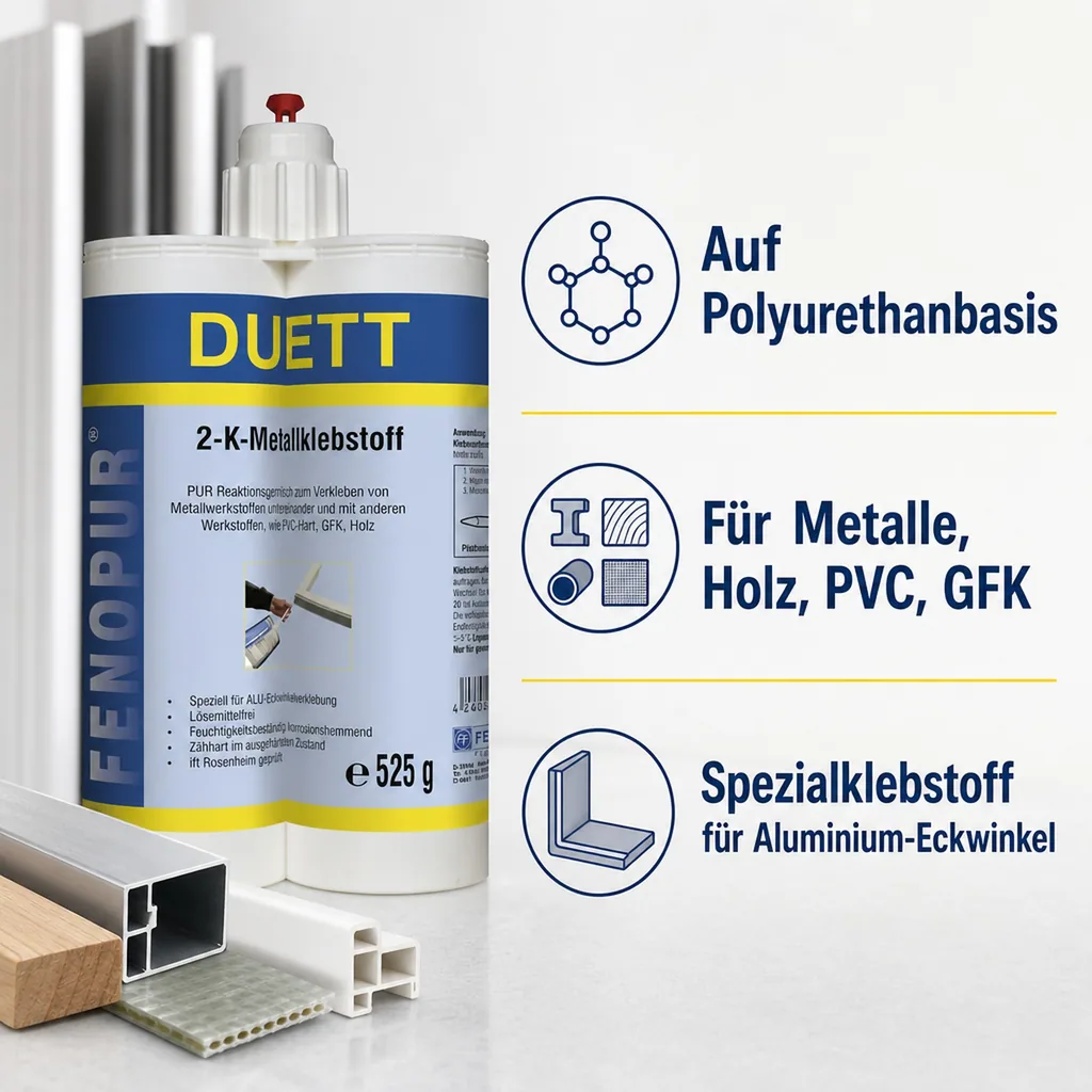 FENOPLAST Fenopur 2-K PU-Klebstoff Duett auf PU Basis 525g schwarz