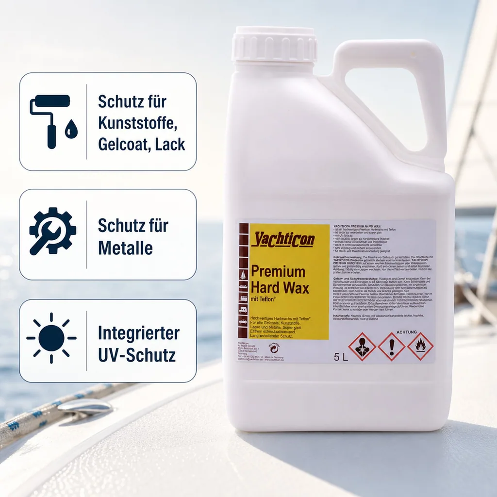 YACHTICON Premium Hard Wax 5 Liter mit Teflon® surface protector