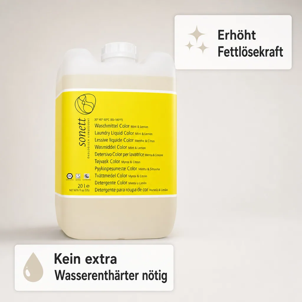 SONETT Waschmittel color Mint & Lemon flüssig 20 Liter