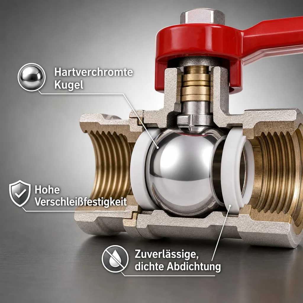 Kugelhahn 2 Zoll, Hebel, Messing, IGxIG Innengewinde