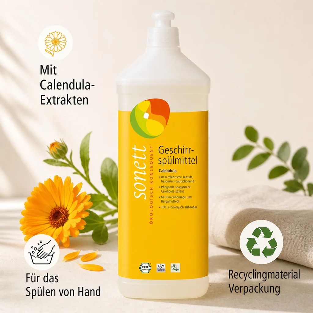SONETT Geschirrspülmittel CALENDULA 1 Liter