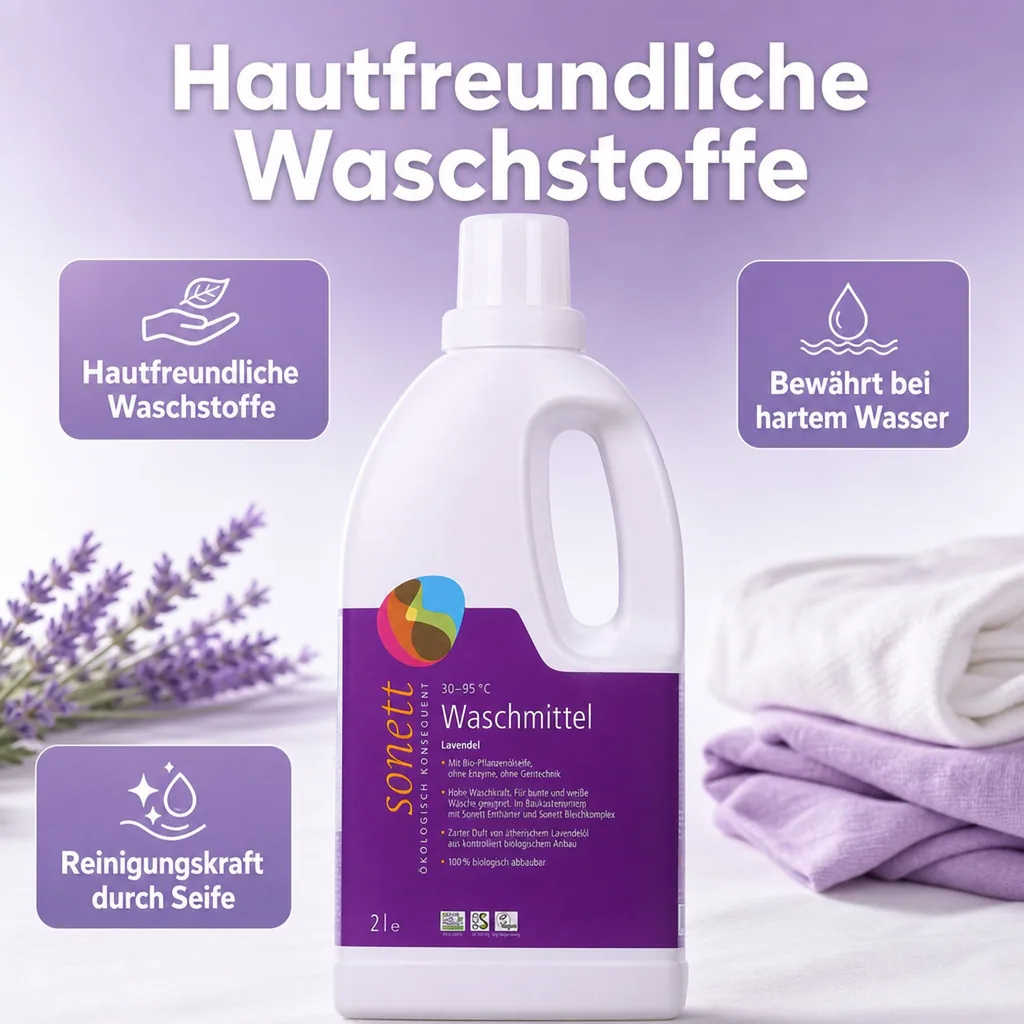 SONETT Waschmittel flüssig Lavendel 2 Liter