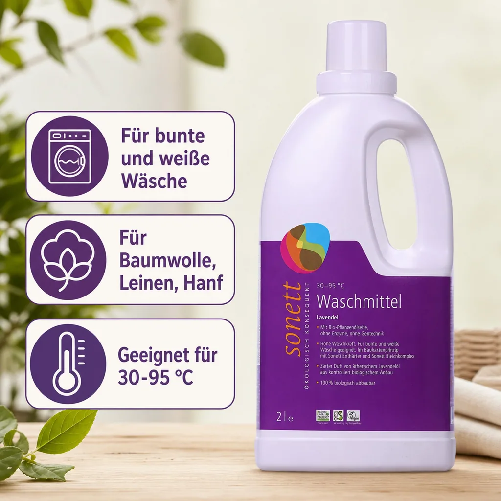 SONETT Waschmittel flüssig Lavendel 2 Liter