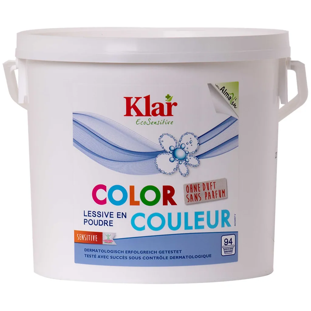 KLAR Color Waschmittelpulver ohne Duft in verschiedenen Größengebinden Basis Compact Color
